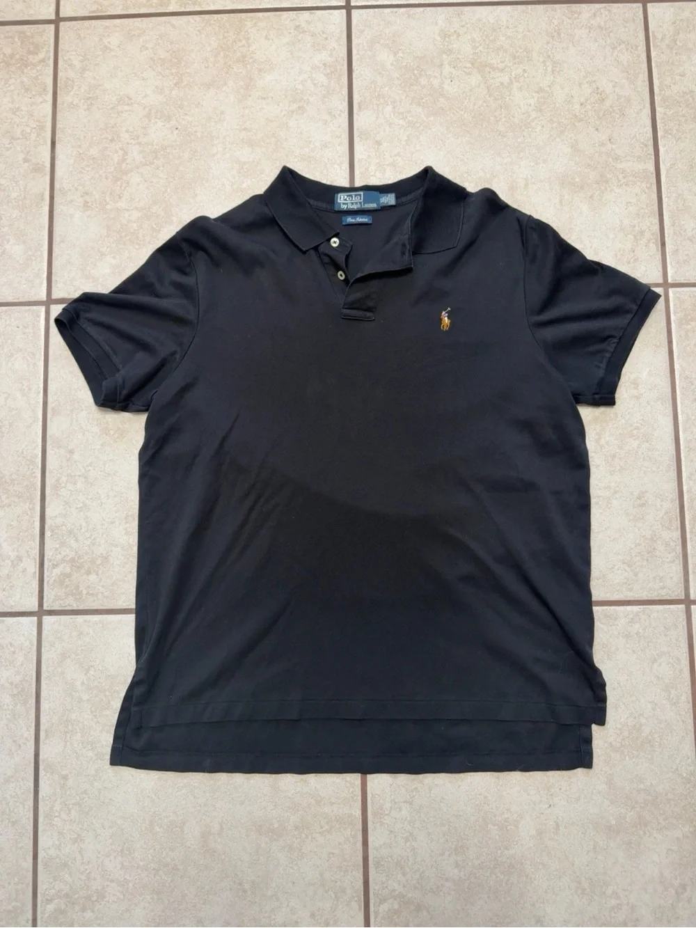 Polo Ralph Lauren Custom Slim Fit Black Polo Shirt Men’s XL